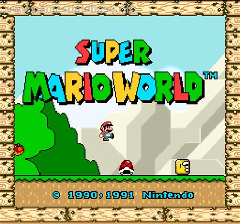 super mario world title screen